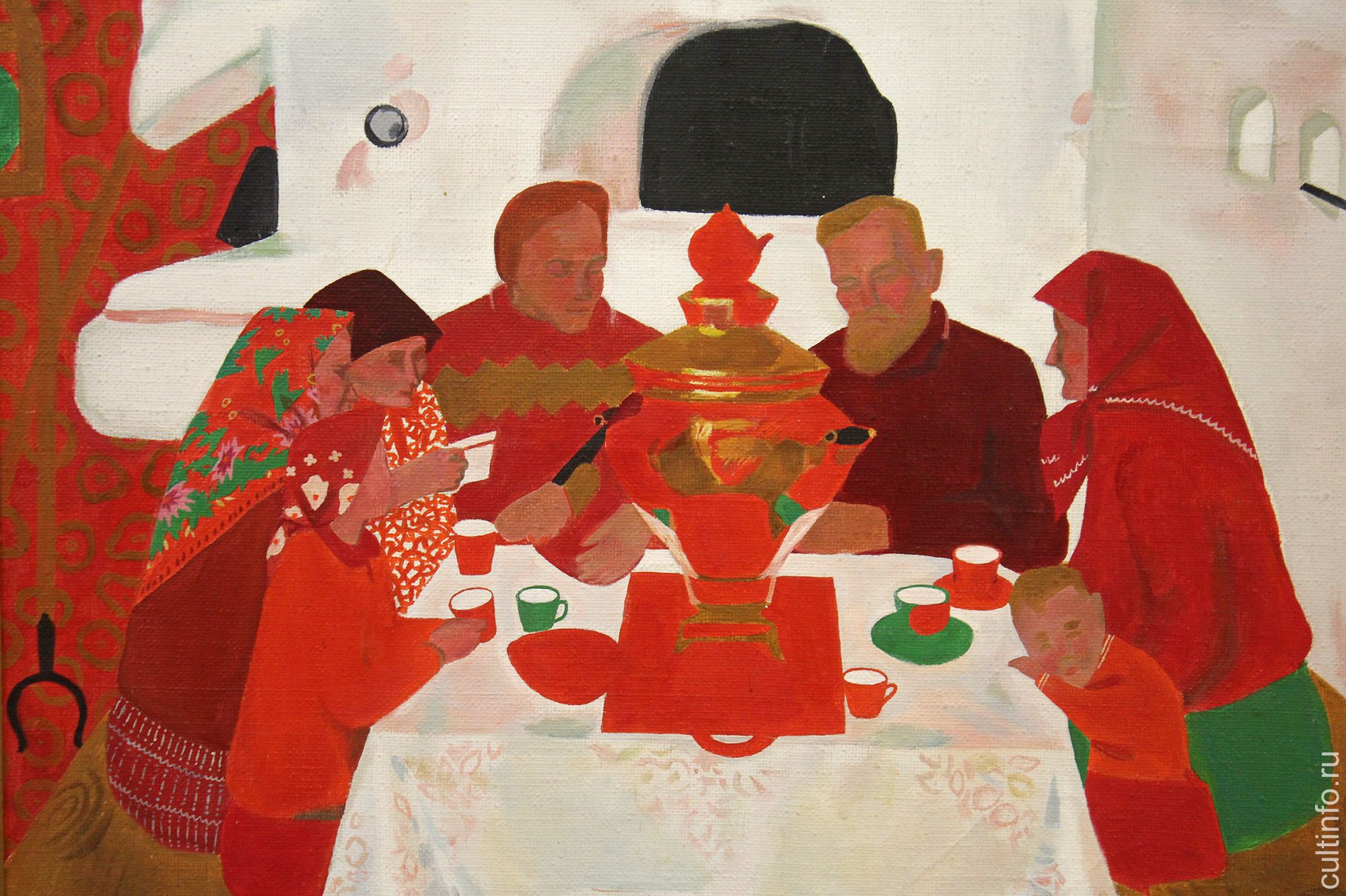 Людмила Ивановна Елесина. Семья. 1981. Фрагмент